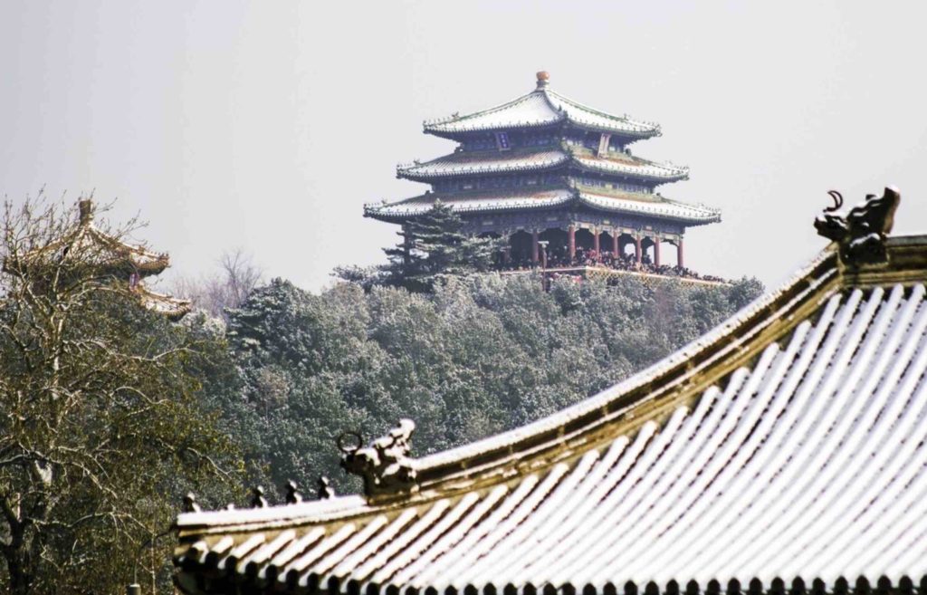 forbidden city in winter